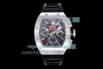 KV Factory Richard Mille RM011 Automatic Flyback Chronograph Watch Black Rubber Strap
